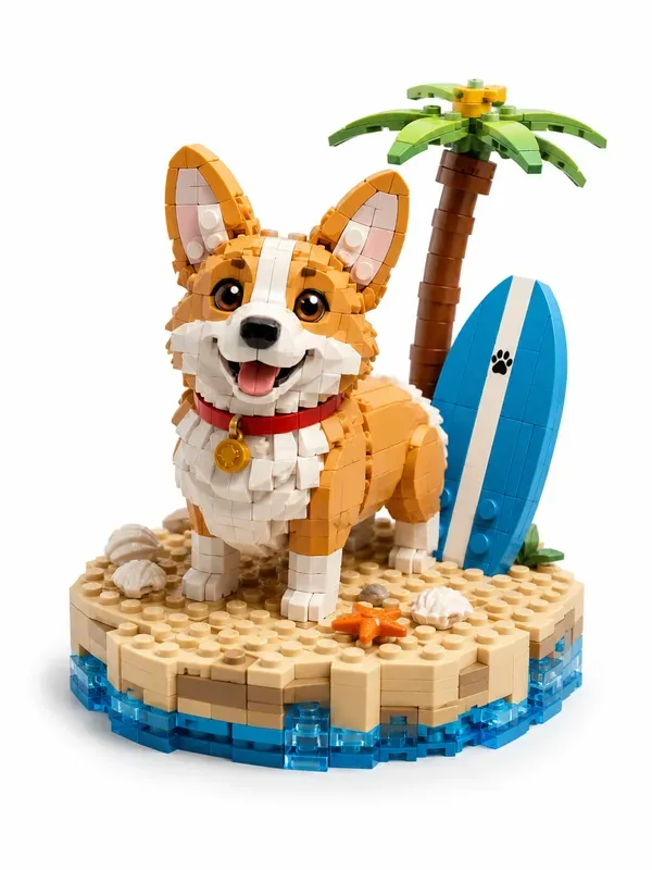 Cute 3D Isometric Lego Animals