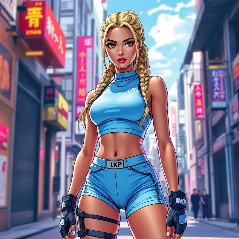 Cyberpunk Beauty Anime Girl Color Art