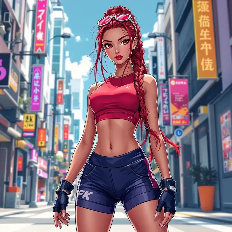 Cyberpunk Beauty Anime Girl Color Art