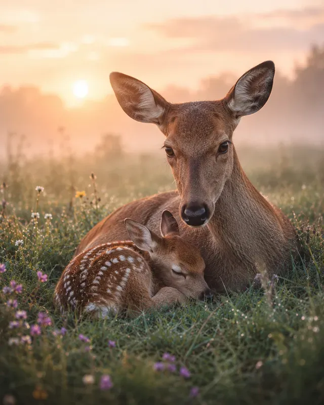 Emotional Mothers Day Animal Scenes