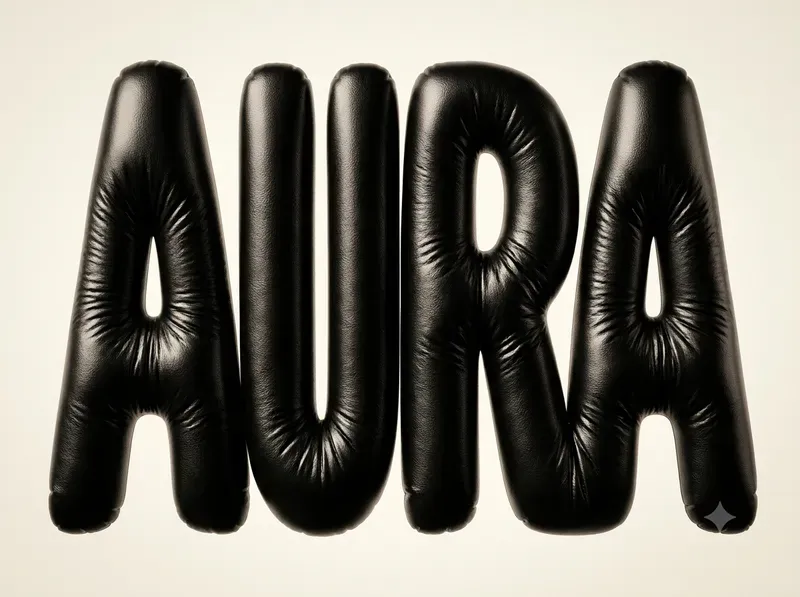 Leather Balloon 3D Typographies