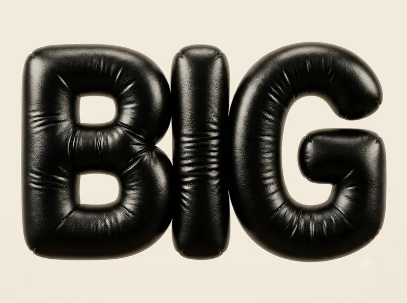 Leather Balloon 3D Typographies