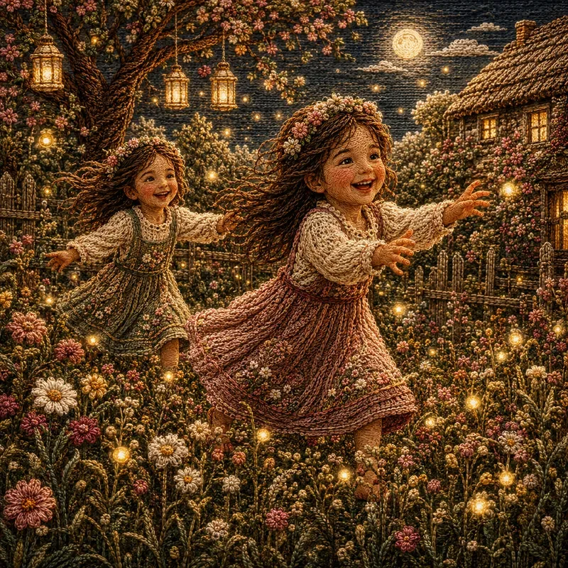 Embroidered Cottage Gardens