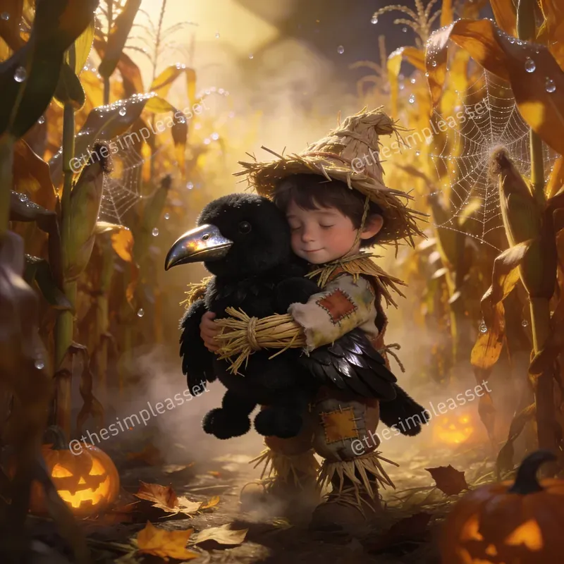Whimsical Kids Halloween Art