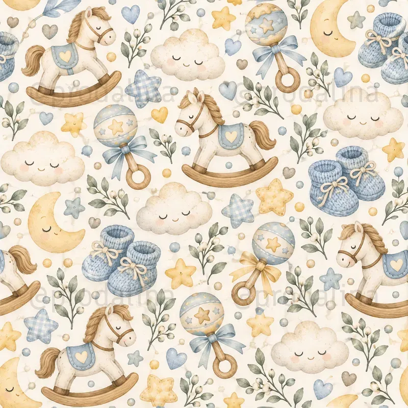 Cozy Baby Nursery Seamless Patterns