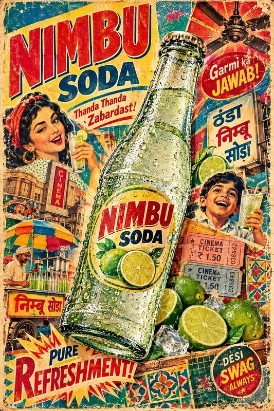 Retro Desi Pop Culture Posters