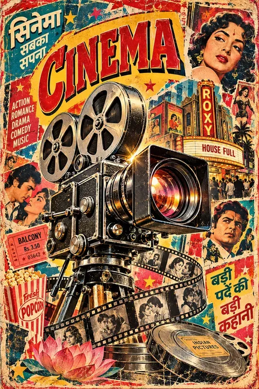 Retro Desi Pop Culture Posters