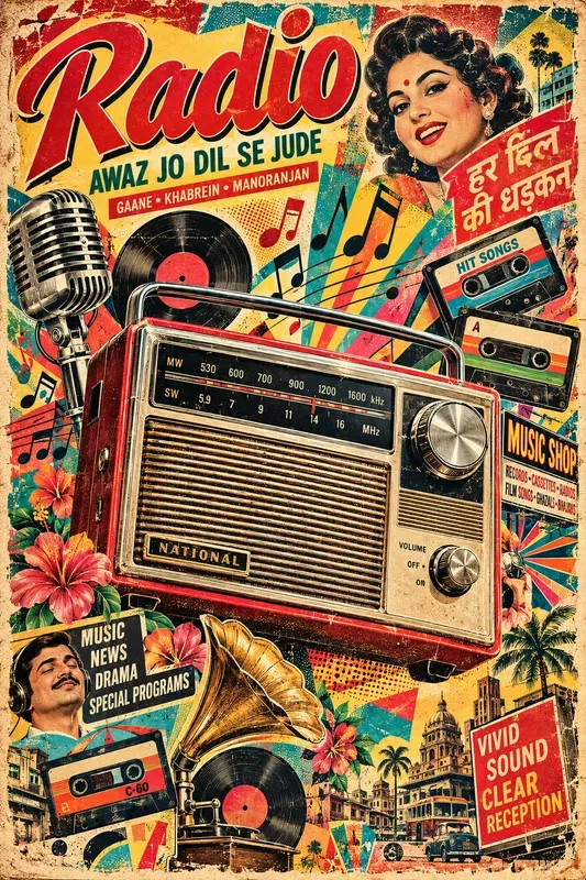 Retro Desi Pop Culture Posters