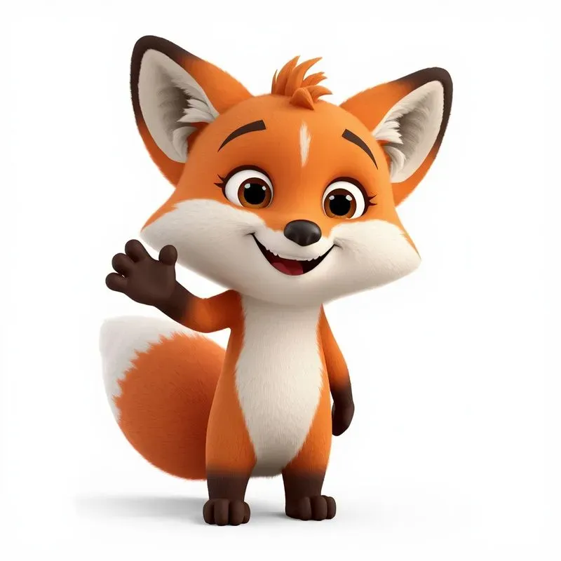 3D Cute Pixar Fox Consistent Characters