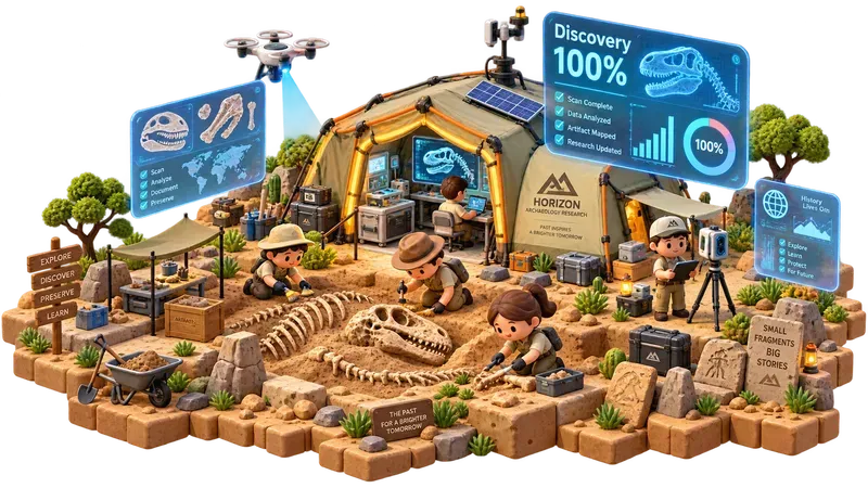 3D Isometric Tech Diorama Infographics