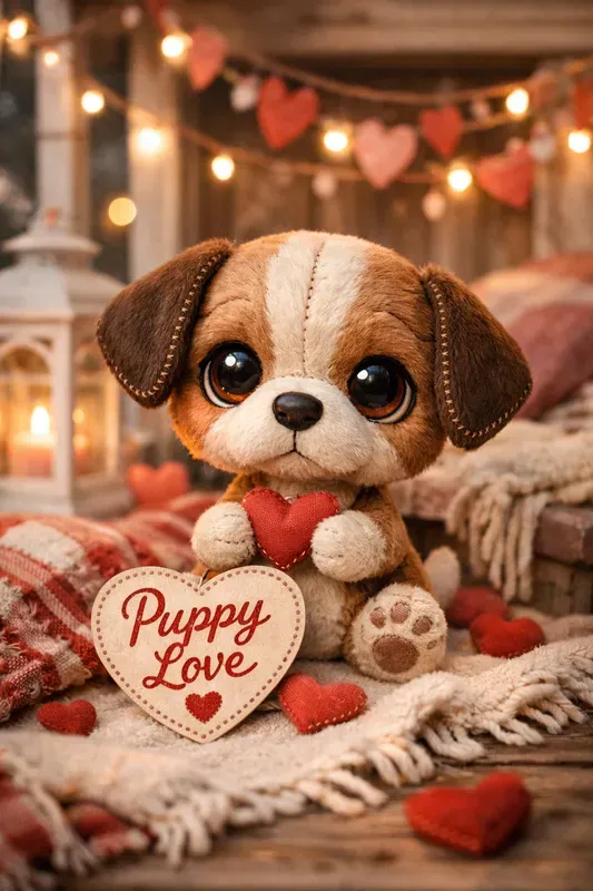 Handcrafted Animal Valentine Portraits