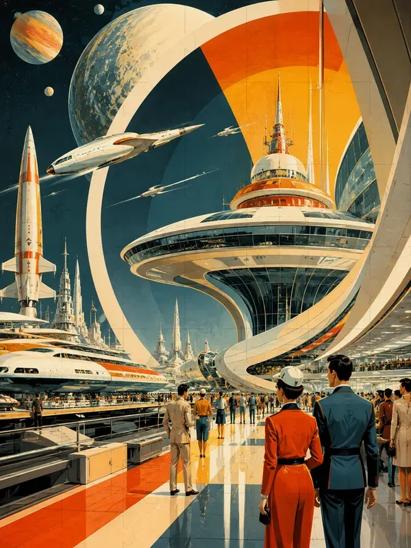 Retrofuturism Poster Generator