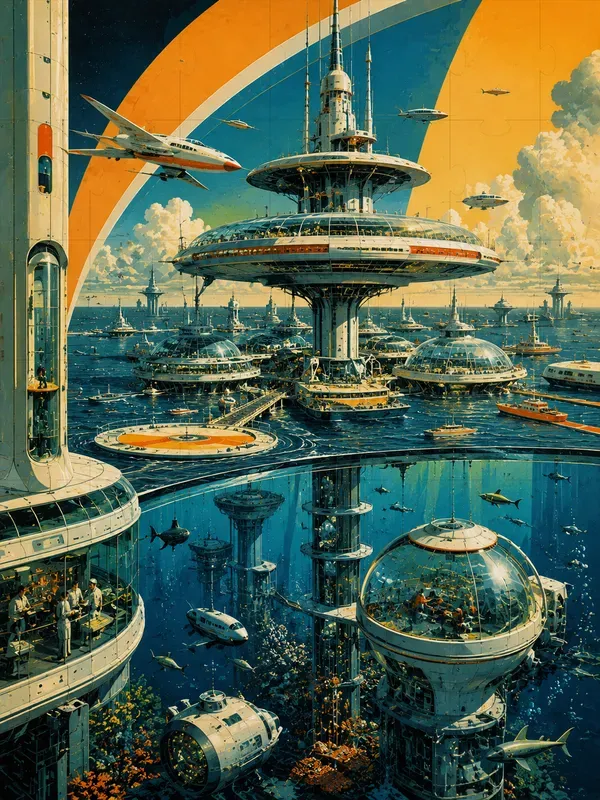 Retrofuturism Poster Generator