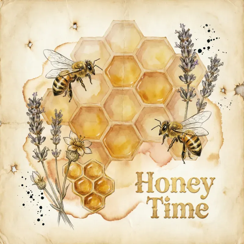 Honey Time Junk Journal Wall Art