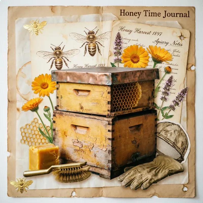 Honey Time Junk Journal Wall Art