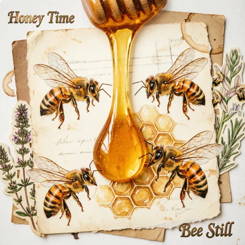 Honey Time Junk Journal Wall Art