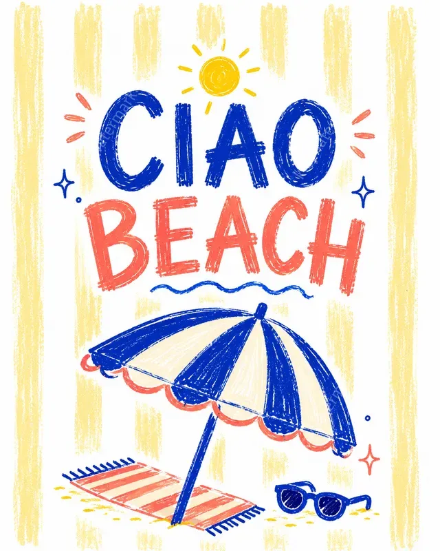 Hand Drawn Summer Doodle Pod Posters