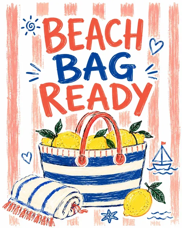 Hand Drawn Summer Doodle Pod Posters