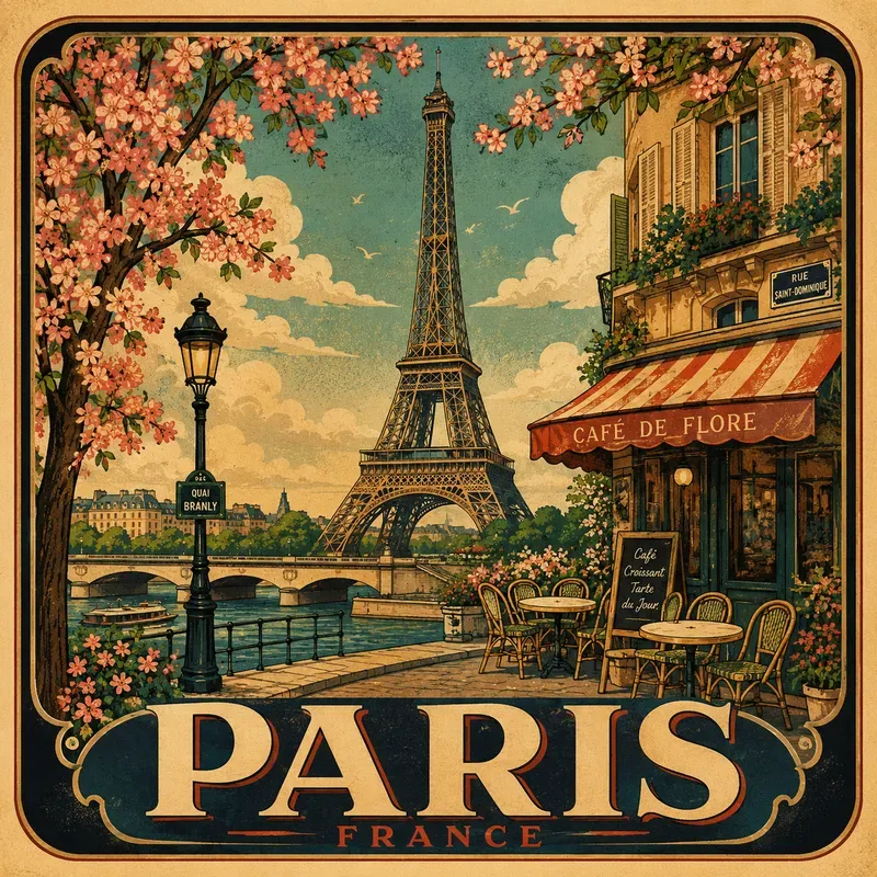 Vintage City Travel Poster Art
