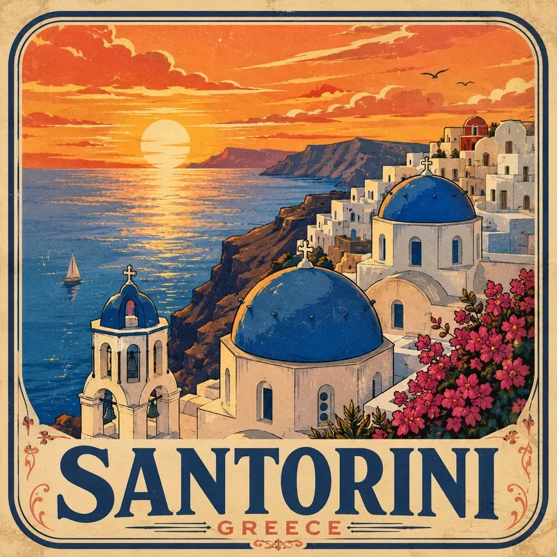Vintage City Travel Poster Art