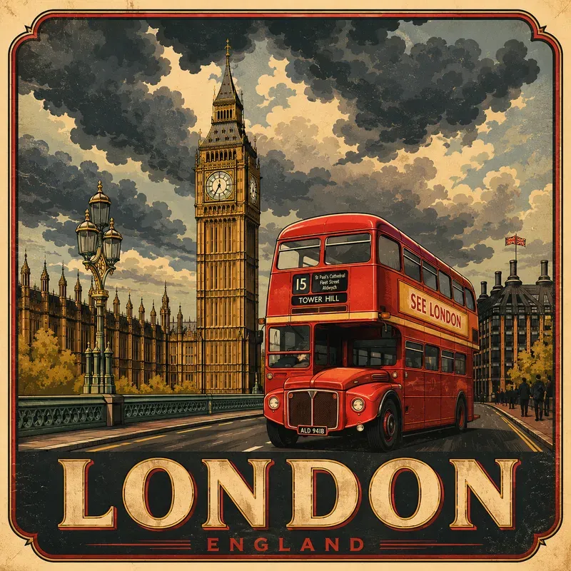 Vintage City Travel Poster Art