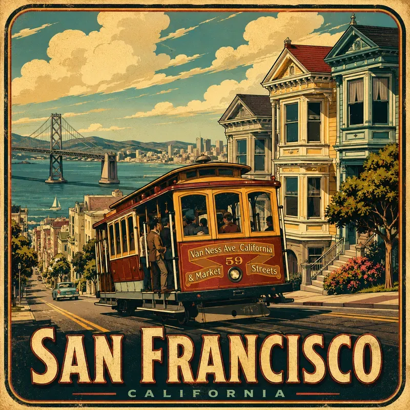 Vintage City Travel Poster Art