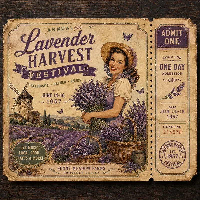 Vintage Retro Event Ticket Generator