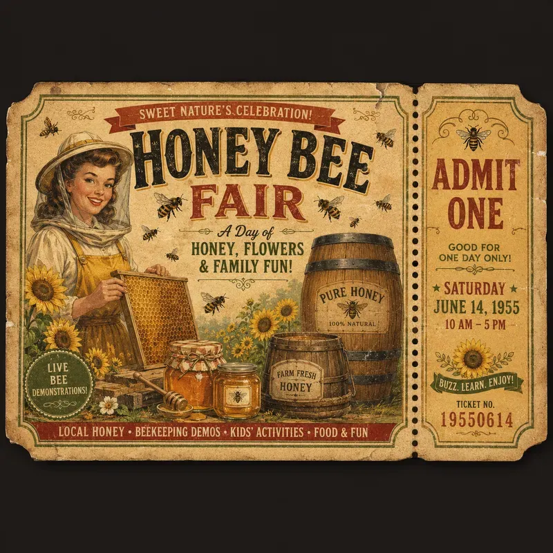Vintage Retro Event Ticket Generator