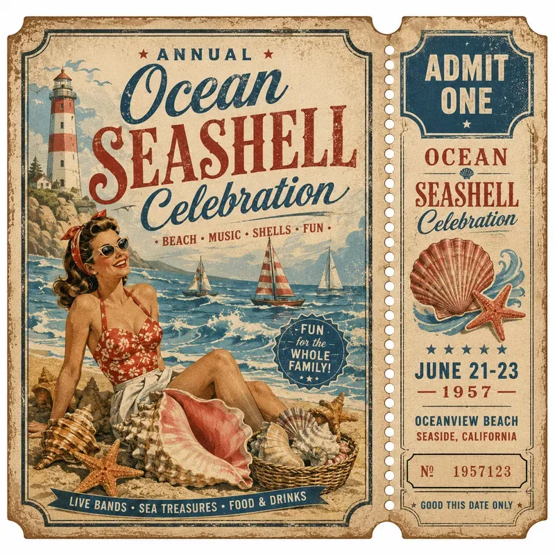 Vintage Retro Event Ticket Generator