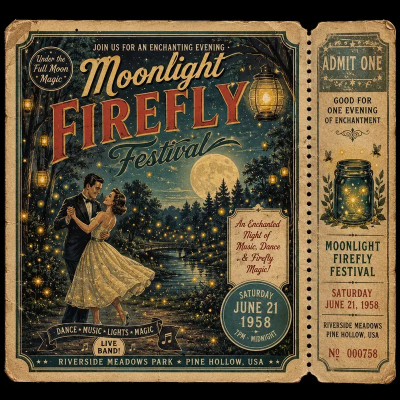 Vintage Retro Event Ticket Generator