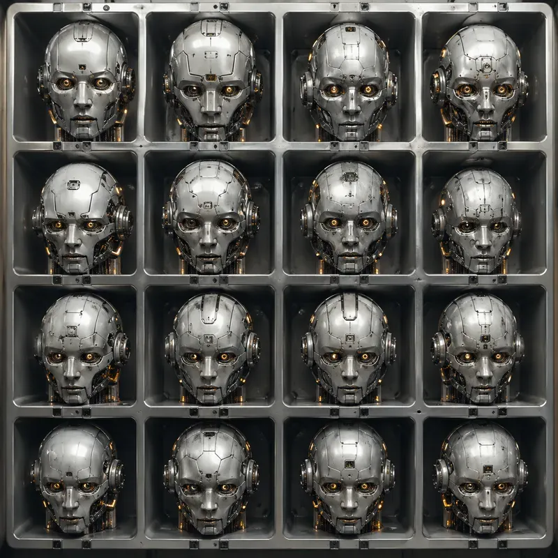 Surreal Mass Production Grid Art
