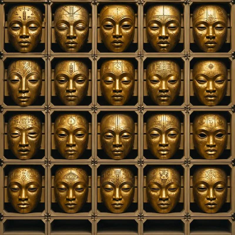 Surreal Mass Production Grid Art