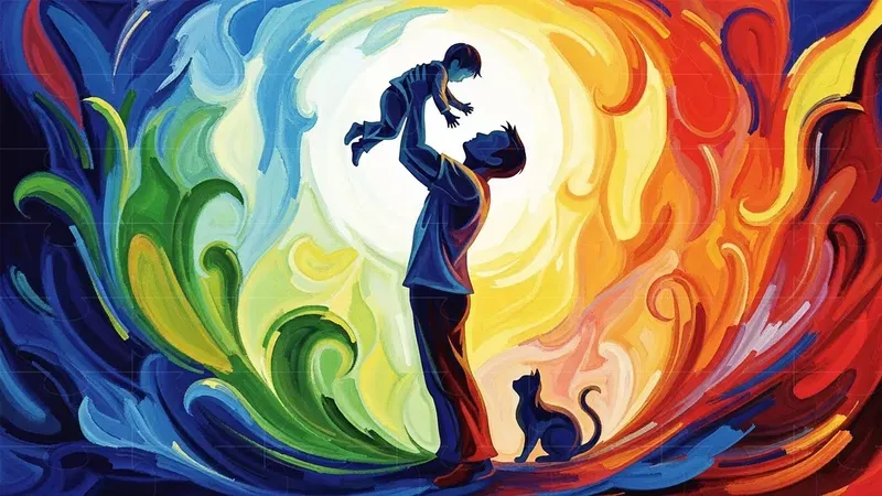 Families And Pets Abstract Art