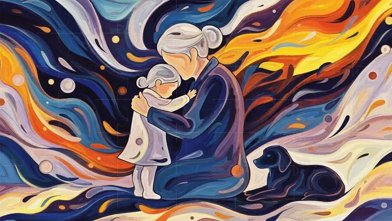 Families And Pets Abstract Art