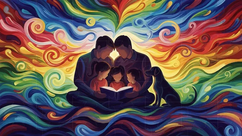 Families And Pets Abstract Art