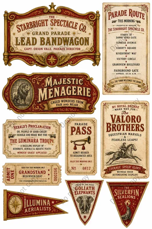 Circus Parade Day Ephemera