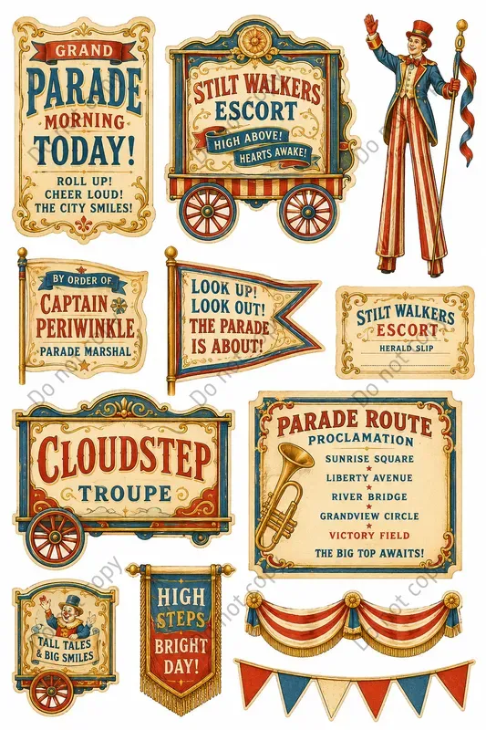 Circus Parade Day Ephemera
