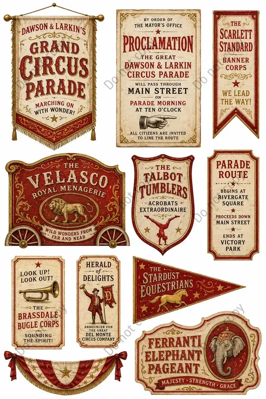Circus Parade Day Ephemera