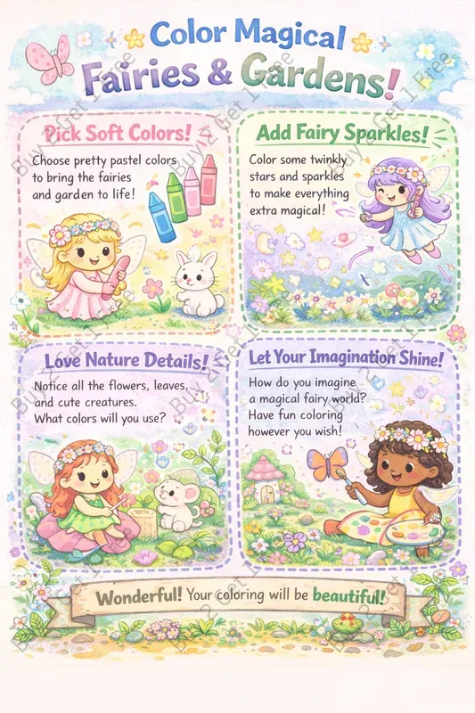 Playful Kids Coloring Book Instructions