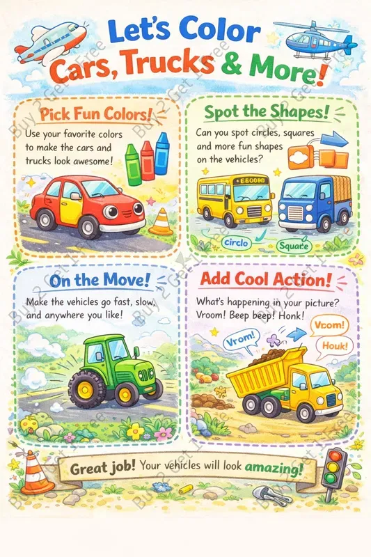 Playful Kids Coloring Book Instructions