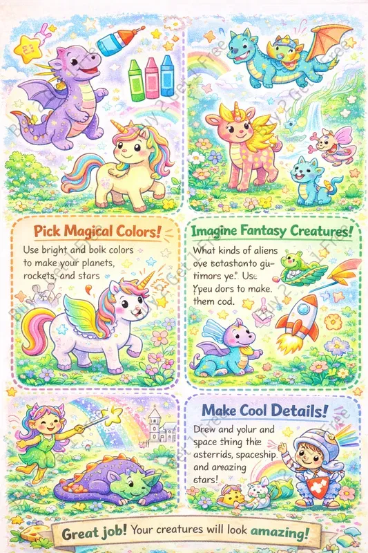 Playful Kids Coloring Book Instructions