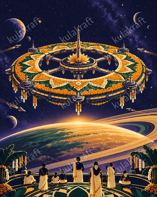Onam In Space Poster Designs