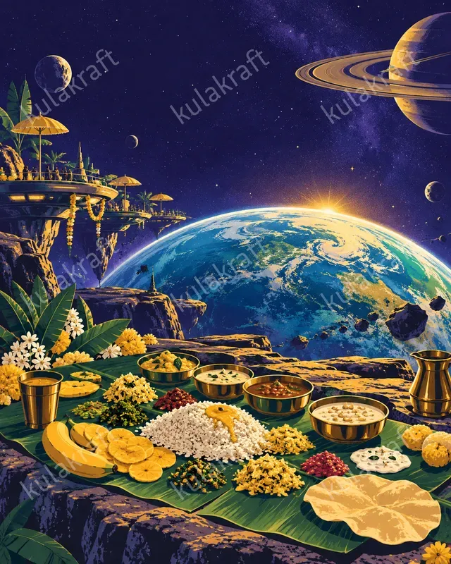 Onam In Space Poster Designs