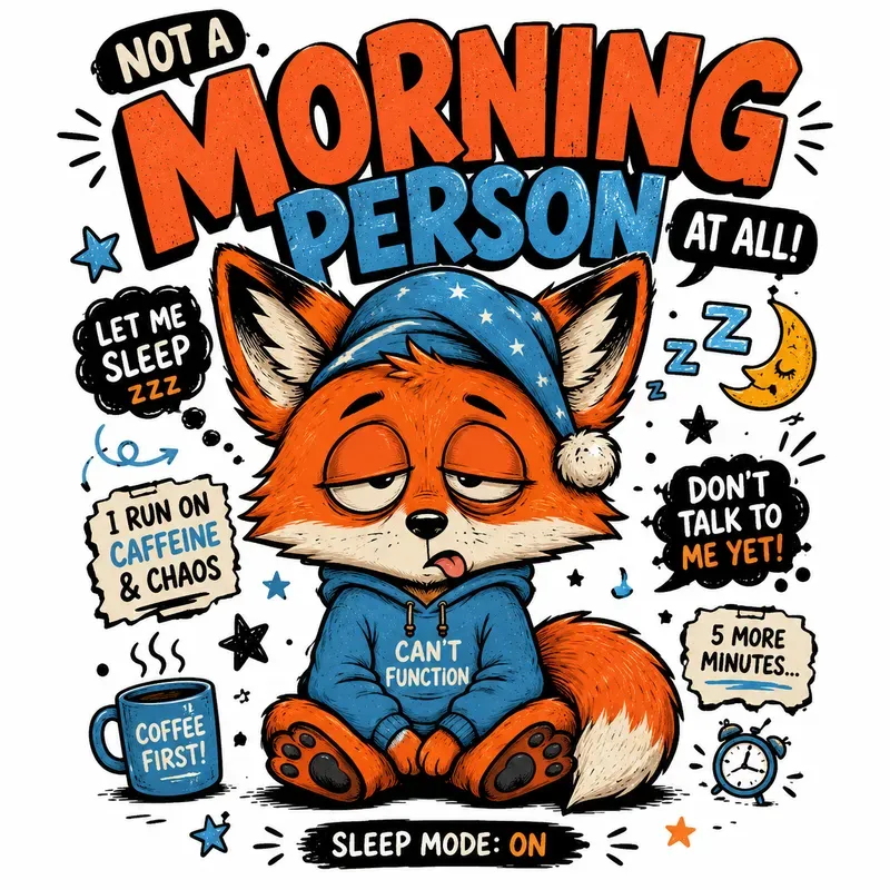 Moody Cartoon Sticker Characters