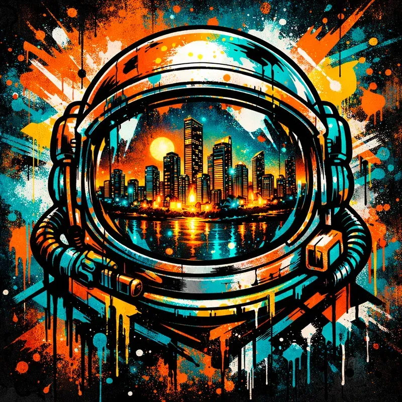 Neon Urban Graffiti Fusions