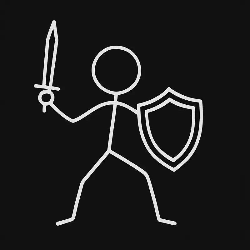 Stickman Action Poses Line Art