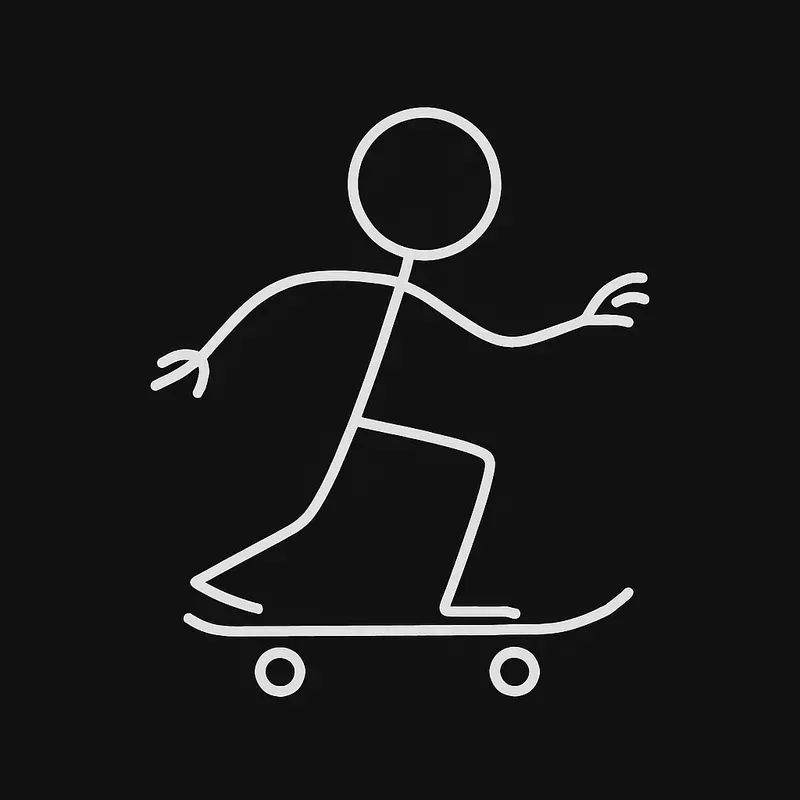 Stickman Action Poses Line Art