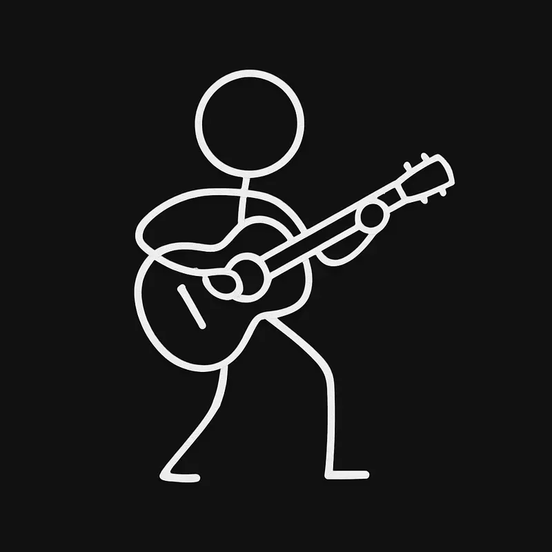 Stickman Action Poses Line Art