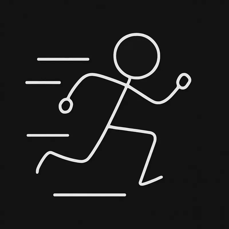 Stickman Action Poses Line Art