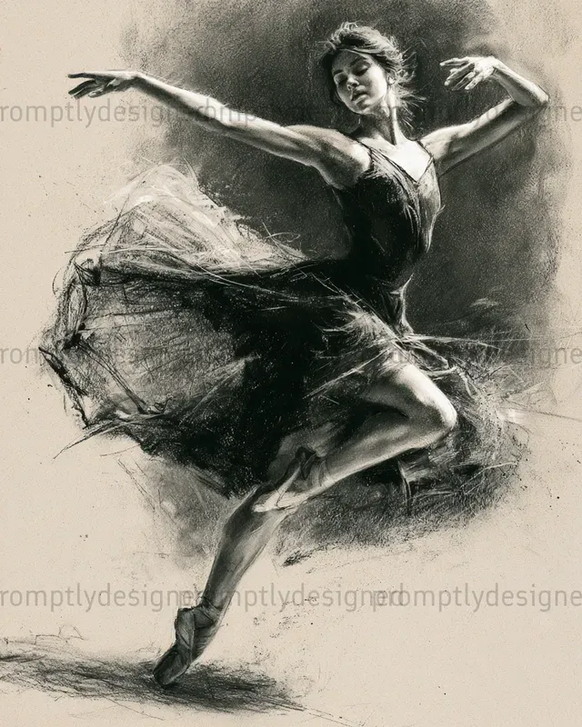 Expressive Charcoal Art